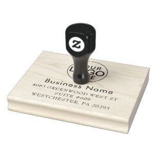 Simple Business Logo Corporate Employees Custom Rubber Stamp