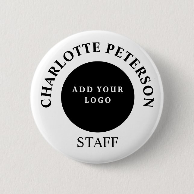 Simple Business Logo Custom 6 Cm Round Badge (Front)