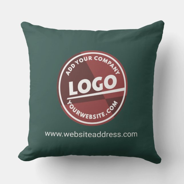 Simple Business Logo Custom Corporate Website Cushion (Front)