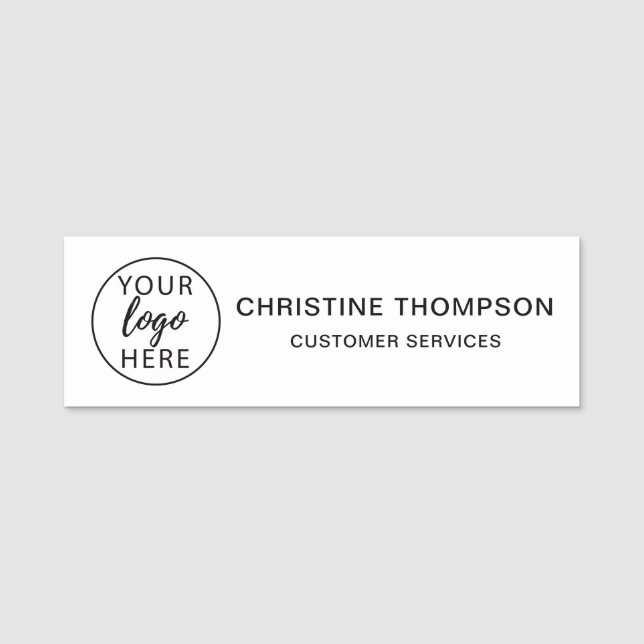 Simple business logo custom name tag (Front)
