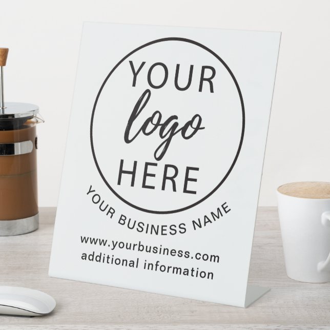Simple business logo custom pedestal sign (In SItu)