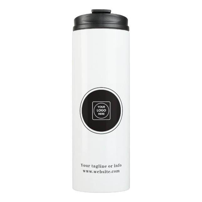 Simple Business Logo Custom Promotional Branding Thermal Tumbler (Front)