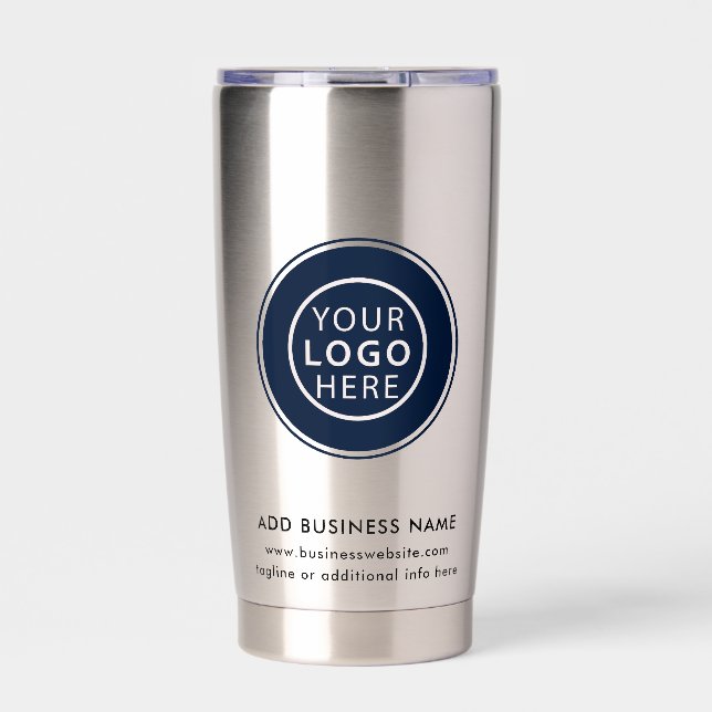 Simple Business Logo Custom Promotional Swag Insulated Tumbler (Front)