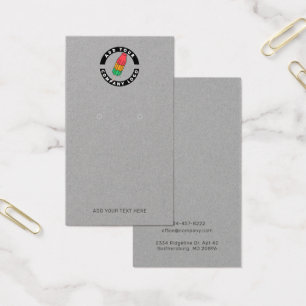 Simple Business Logo Elegant Earrings Display Card