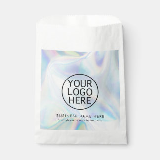 Simple Business Logo Iridescent Promotional Custom Favour Bag