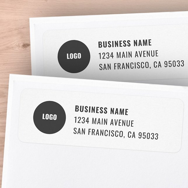 Simple Business Logo Mailing Return Address Label (Creator Uploaded)