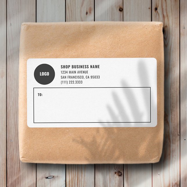Simple Business Logo Mailing Shipping Labels (Creator Uploaded)