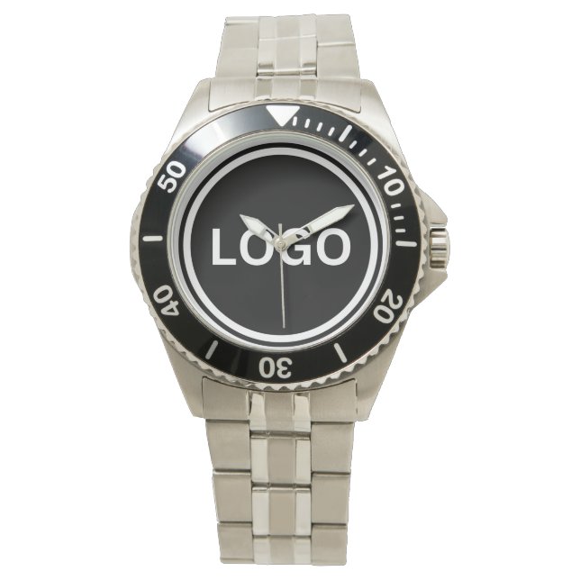 Simple Business Logo Modern Elegant Watch (Front)