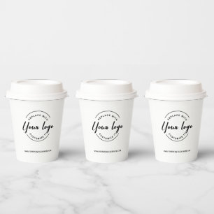 Simple business logo Modern professional Paper Cups