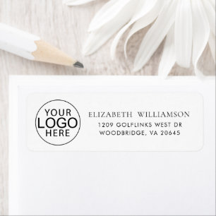 Simple Business Logo Modern Return Address Label