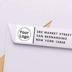 Simple Business Logo Name & Address Self-inking Stamp