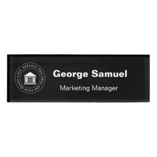 Simple Business Logo Name Designation Name Tag