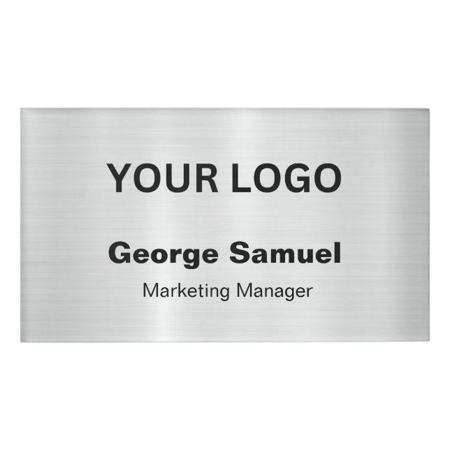 Simple Business Logo | Name | Designation Tag (Front)