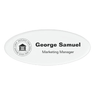 Simple Business Logo Name Designation Tag