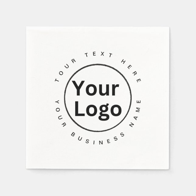 Simple Business Logo party Napkin (Front)