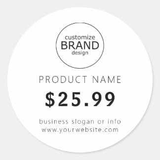 Simple Business Logo Price Tag Sticker