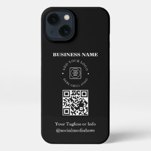 Simple Business Logo QR Code Promo iphone case