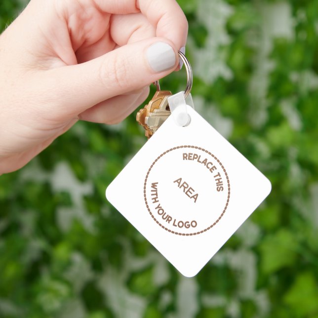 Simple Business Logo Qr Code Promotional Key Ring (Hand)