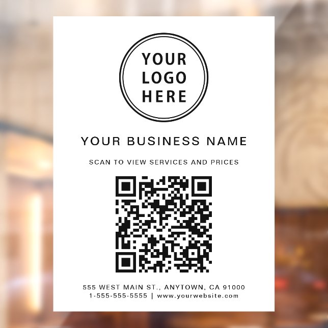 Simple Business Logo QR Code White (Sheet 2)