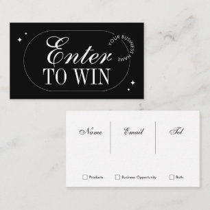 Simple Business Logo Raffle Enter to Win Ticket