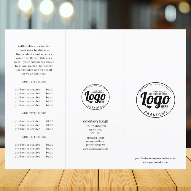 Simple Business Logo Trifold Brochure (business brochure)
