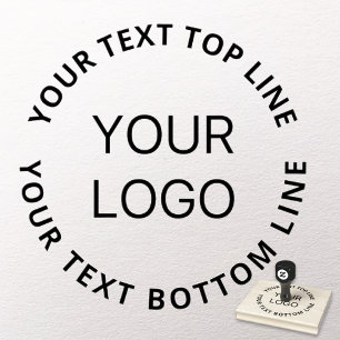 Simple Business Logo Upload & Customisable Text Rubber Stamp
