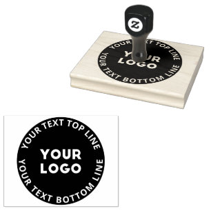 Simple Business Logo Upload & Customisable Text Rubber Stamp