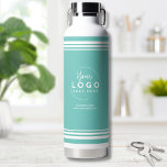 Simple Business Logo Water Bottle<br><div class="desc">Simple yet stunning way to preset your business, brand, or custom design. Personalise this water bottle with your business or brand logo, or even a design of yours that you want to feature. Change out the background and font colours and typography to anything you want. Simple Modern Minimalist Branded Business...</div>