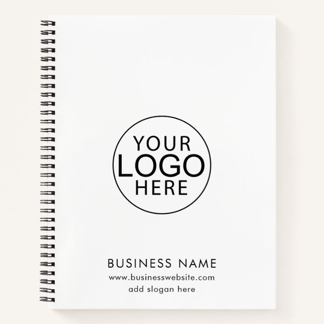 Simple Business Logo Website Promotional Custom Notebook (Front)