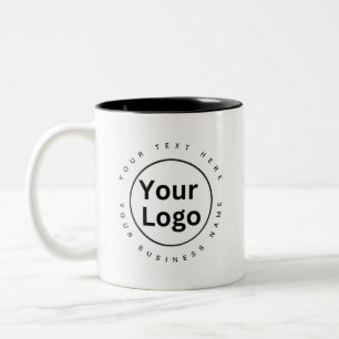 Simple Business Logo white Two-Tone Coffee Mug