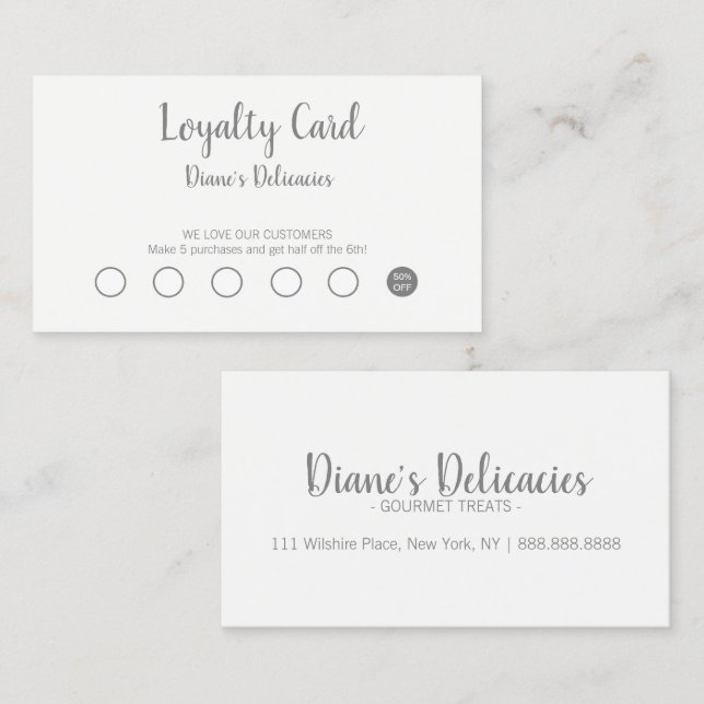 Simple Business & Loyalty Card (Front/Back)