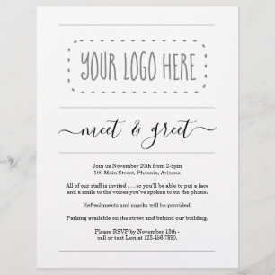 Simple Business Meet & Greet Invitation Add Logo  Flyer
