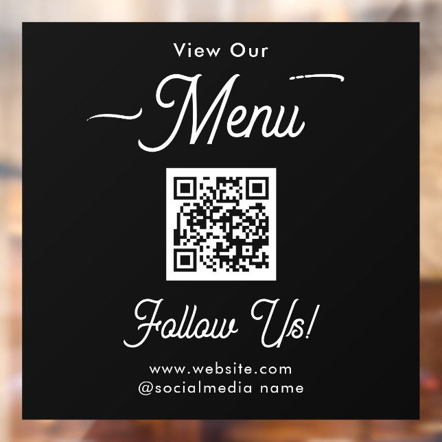 Simple Business Menu QR Code (Sheet 2)