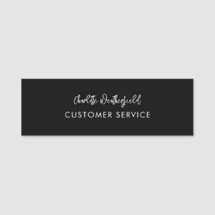 Simple Business Modern Service Employees Personnel Name Tag