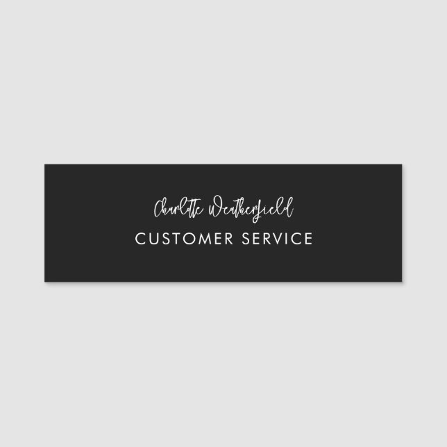 Simple Business Modern Service Employees Personnel Name Tag (Front)