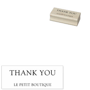 Simple Business Name Thank You Rubber Stamp