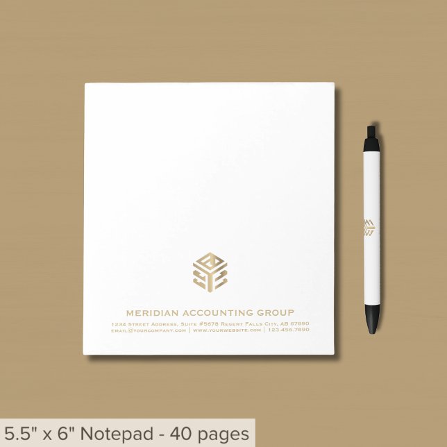 Simple Business Notepad Custom Logo (Creator Uploaded)