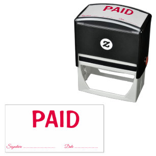 Simple Business Paid Text Personalise Self-inking Stamp