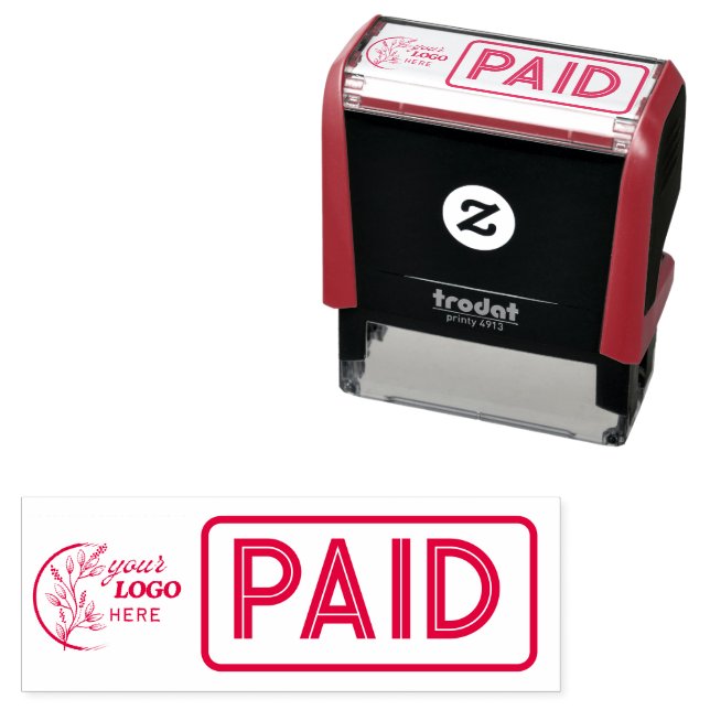 Simple Business Paid Text Personalise Self-inking  Stamp (In Situ)