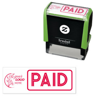 Simple Business Paid Text Personalise Self-inking Stamp