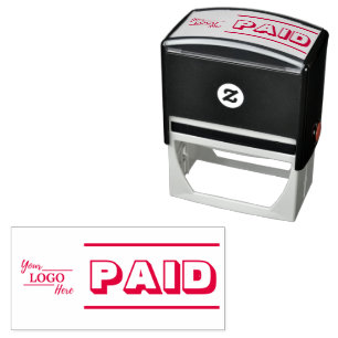 Simple Business Paid Text Personalise Self-inking Stamp