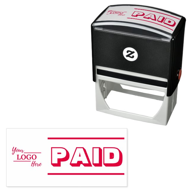 Simple Business Paid Text Personalise Self-inking  Stamp (In Situ)