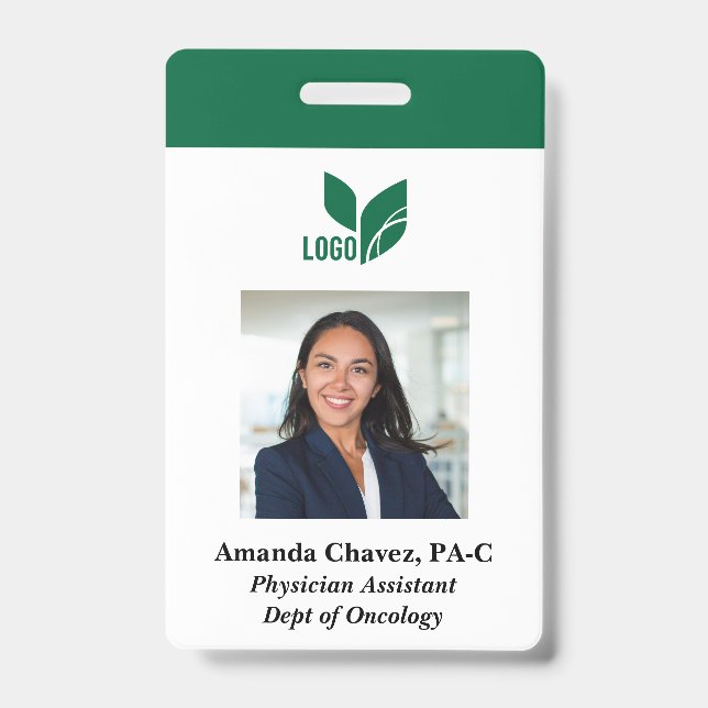 Simple Business Photo Staff ID Badge (Front)