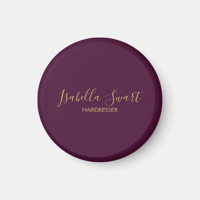 Simple business purple minimalist magnet (Front)
