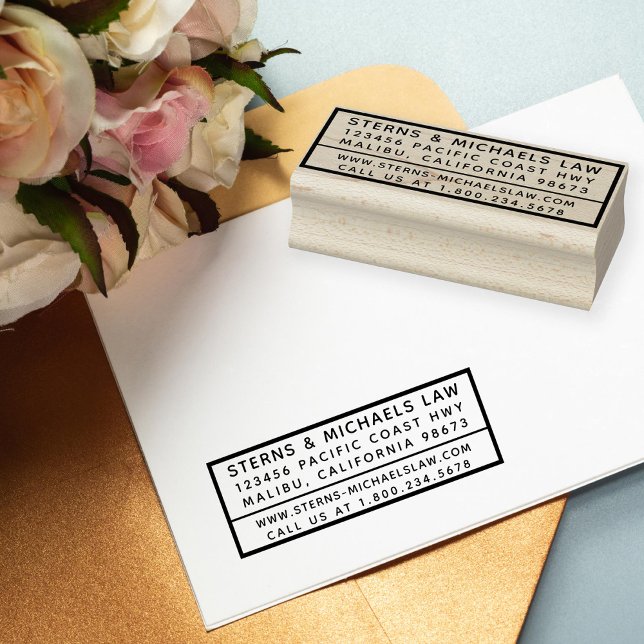 Simple Business Return Address Rubber Stamp (Creator Uploaded)