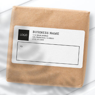 Simple Business Square Logo Shipping Labels