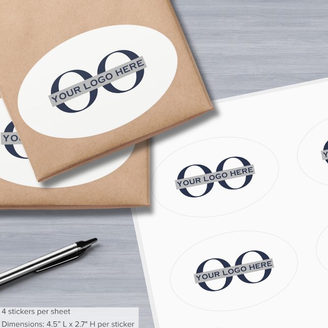 Simple Business Stickers with Custom Logo (Creator Uploaded)