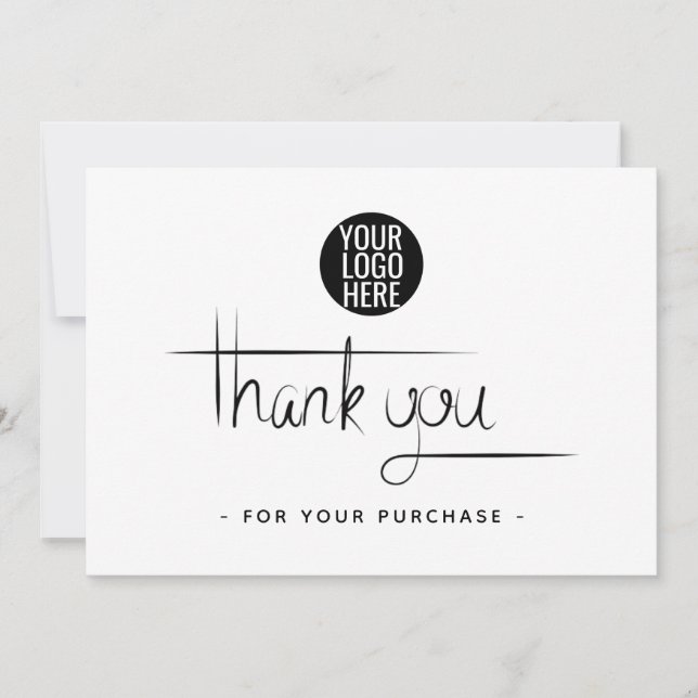 Simple Business Thank You Card  (Front)
