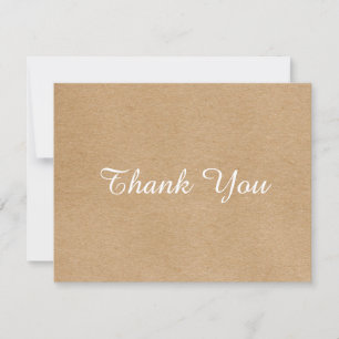 Simple Business Thank You Rustic Script Card