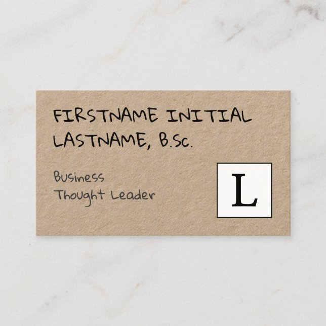 Simple Business Thought Leader Profile Card (Front)